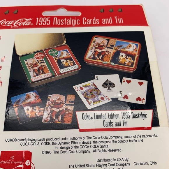 Vintage LIMITED EDITION 1995 Coca~Cola NOSTALGIA Playing Cards 2 Decks In Tin - Picture 5 of 6